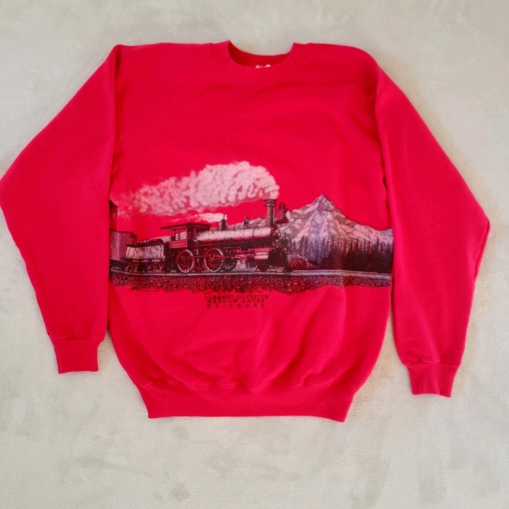 Hanes VTG Durango Silverton Narrow Gauge Railroad Sweatshirt L Train